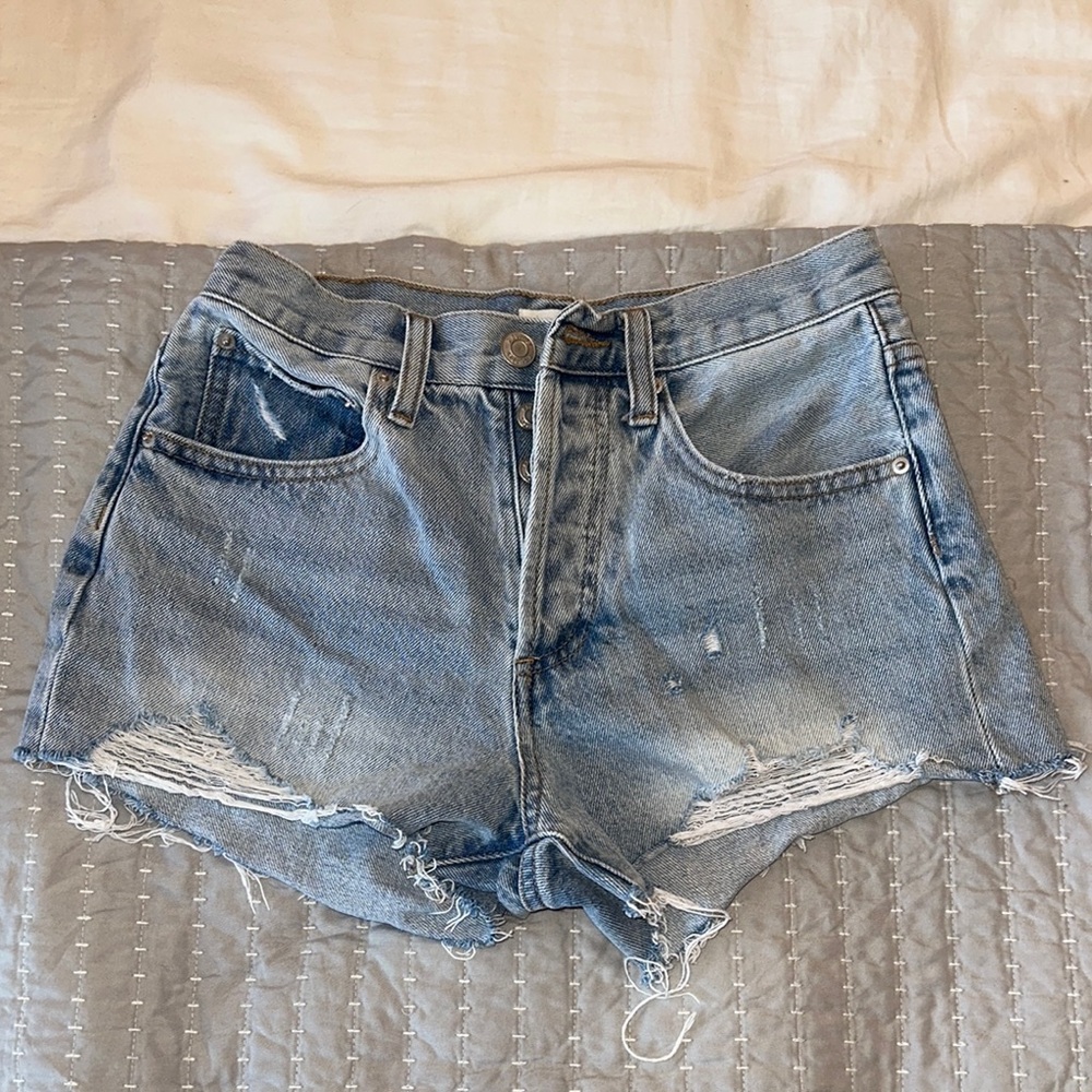 Z Supply Blue Vintage Cut-Off Jean Shorts